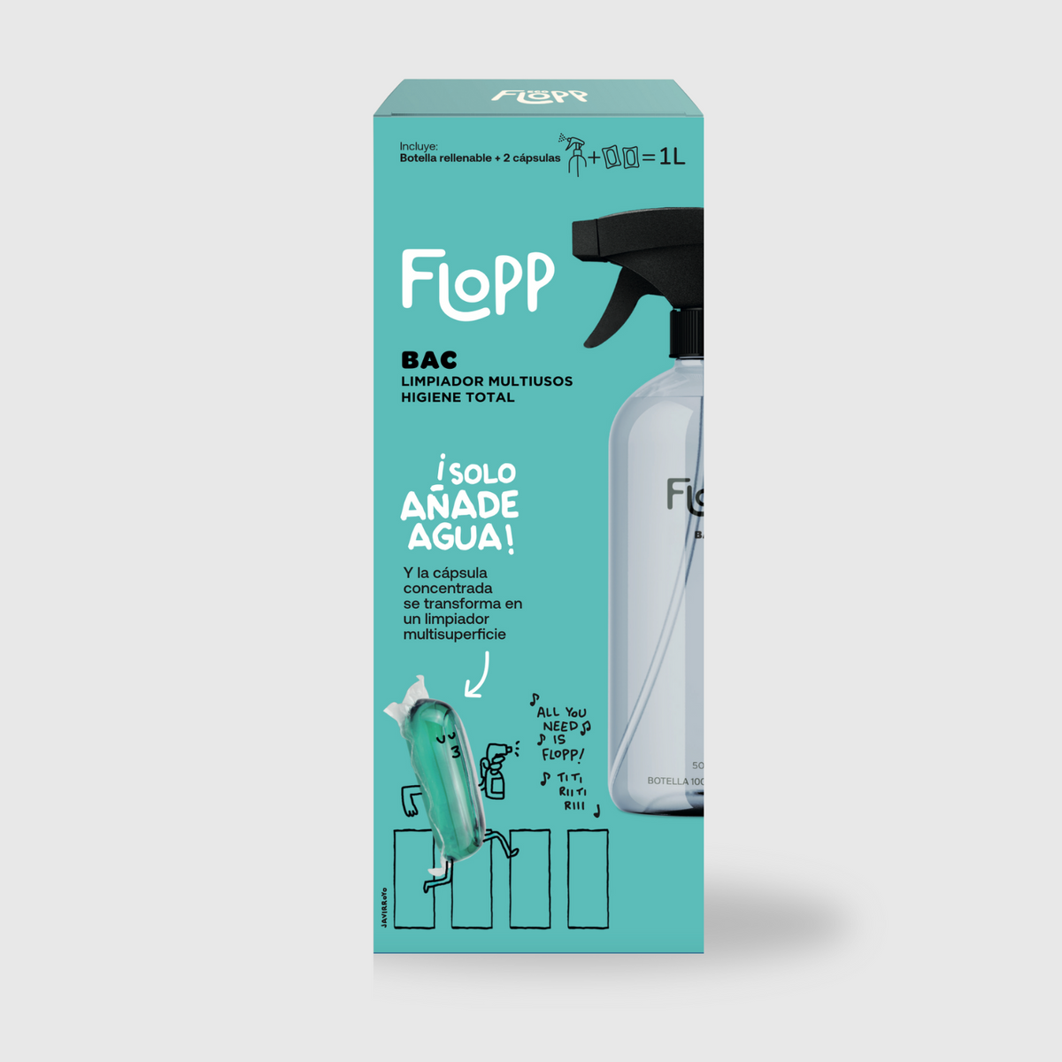 FLOPP Bac – 500ml Bottle +1 Pod